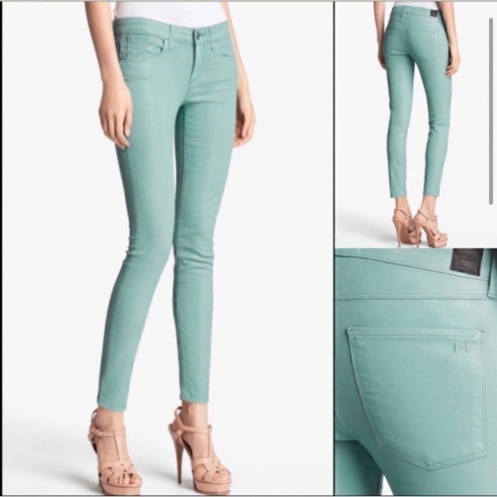 Habitual Angelina Cigarette Wax Coated Skinny Jean Mojito